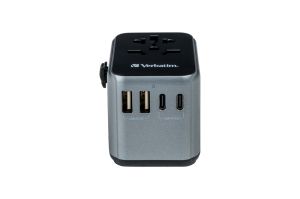 Adapter Verbatim UTA-03 Universal Travel Adapter with 1 x USB-C PD 30W & QC 3.0 / 2 x USB-C / 2 x USB-A