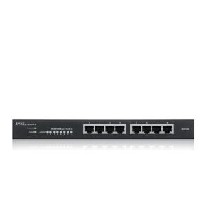 Comutator ZyXEL GS1915-8, 8 porturi GbE Smart hybrid mode Comutator, autonom sau NebulaFlex Cloud, desktop,fără ventilator