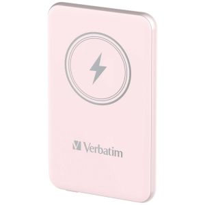External battery Verbatim MCP-5PK Power Pack 5000 mAh with UBS-C® PD 20W / Magnetic Wireless Charging 15W Pink
