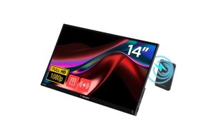 Monitor Verbatim Portable 14" FHD Touch Monitor LIGHT with Wireless Power Supply incl. Power Bank 5000mAh