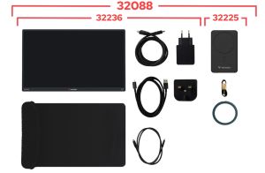Monitor Verbatim Portable 14" FHD Touch Monitor LIGHT with Wireless Power Supply incl. Power Bank 5000mAh