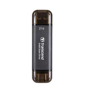 Твърд диск Transcend 2TB, External SSD, ESD310C, USB 10Gbps, Type C/A, Black