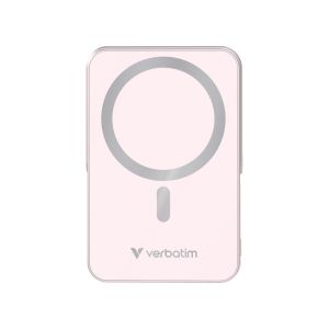 Verbatim Charge 'n' Go Power Bank with Stand Magnetic Wireless 10000mAh Pink