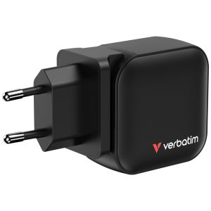 Verbatim Mini GaN Charger 70W 3 Port US plug with EU and UK adaptors
