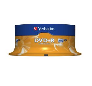 Media Verbatim DVD-R AZO 4.7GB 16X MATT SILVER SURFACE (25 PACK)