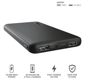Baterie externă TRUST Primo Fast Powerbank ultra-subțire 10000 mAh