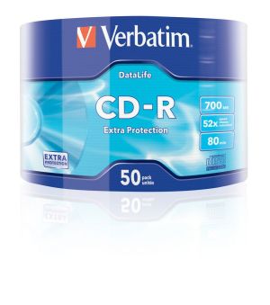 Media Verbatim CD-R 700MB 52X EXTRA PROTECTION WRAP (50 PACK)