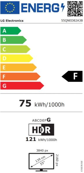 TV LG 55QNED82A3B, 55" 4K QNED HDR Smart TV, 3840x2160, DVB-T2/C/S2, ?7 AI Processor, HDR10 / HLG, webOS 25 ThinQ, VRR / ALLM / HGiG, 4K Upscaling, WiFi 5, Voice Controll, Bluetooth 5.1, AirPlay 2, LAN, CI, HDMI, SPDIF, Google Cast, 2 poles Stand