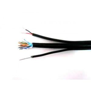 Cable FTP/M Cat5e 24AWG CU+2x0.75mm CU power + carrier rope