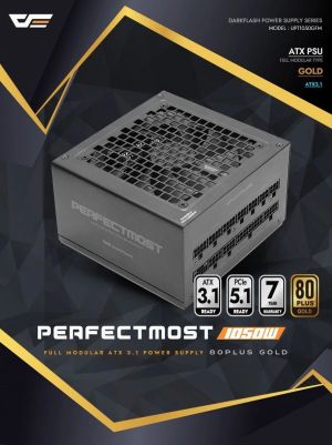 Darkflash PSU ATX 3.1 1050W Gold, Full Modular, PCIe 5.1 - PMT1050 A3