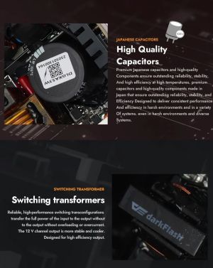 Darkflash PSU ATX 3.1 1050W Gold, Full Modular, PCIe 5.1 - PMT1050 A3