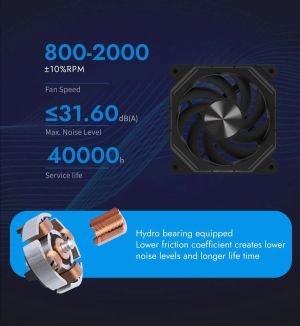 Darkflash Fan Pack 3-in-1 3x120mm - INF34 Black, Daisy-Chain, Addressable RGB