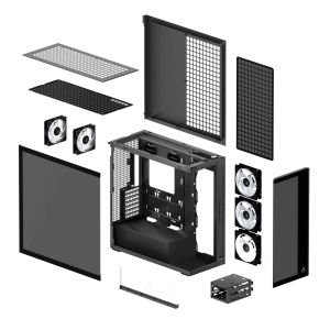 Arctic Case E-ATX - Xtender (Black) - 5 A-RGB Fans included