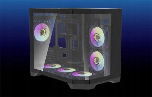 Aigo Case mATX - FT418 Black - 6 x 120 mm A-RGB fans included