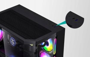 Aigo Case mATX - FT418 Black - 6 x 120 mm A-RGB fans included