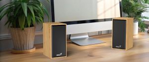 Genius тонколони Speakers 2.0 - SP-HF180 - 6W, USB, Pine Wood