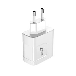 Genius Универсално зарядно за стена Charger Wall GaN - USB Type-C/A 65W White - PD-65AC