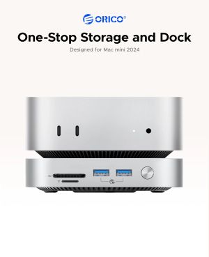 Orico SSD Docking station M.2 NVMe - USB-C(10Gbps) x 1, USB3.2 x 2, USB2.0 x 2, M.2 x 1, Audio, SD/TF 4.0 - MiniLink M49P-EU-SV