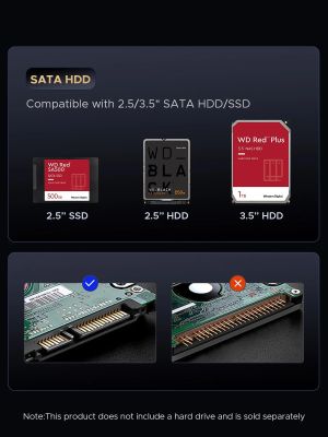 Orico Storage - HDD/M.2 Dock - 2 BAY Offline Clone 2.5/3.5/M.2 NVMe USB-C/USB-A - IT28E-C-EU-GY