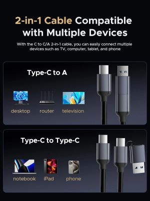 Orico Storage - HDD/M.2 Dock - 2 BAY Offline Clone 2.5/3.5/M.2 NVMe USB-C/USB-A - IT28E-C-EU-GY