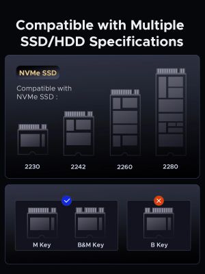 Orico Storage - HDD/M.2 Dock - 2 BAY Offline Clone 2.5/3.5/M.2 NVMe USB-C/USB-A - IT28E-C-EU-GY
