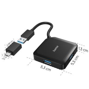 USB Hub, 4 Ports, HAMA-200116