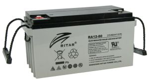 Lead Battery (RA12-80) AGM 12V / 80 Ah - 350 / 167 / 182mm T F11(M6) RITAR
