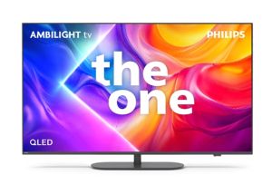Philips TV 55PUS9010/12, 55" The One 4K Ultra HD QLED, 3840x2160p, DVB-T/T2/T2-HD/C/S/S2, 144Hz, Ambilight 3, P5 Perfect Picture, 90% DCI, HDR+, Titan OS, Dolby Atmos, Dolby Digital, VRR, 4*HDMI, 2*USB, 802.11ac, 40W RMS, Black