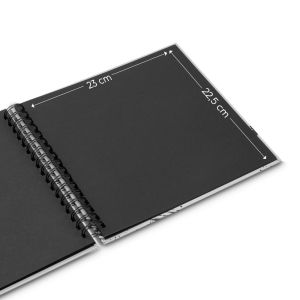 Hama "Fine Art" Spiral Album, 28x24 cm, 50 Black Pages, New Black