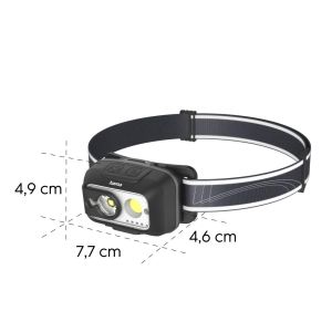 Head Torch, with Rechargeable Battery, Head Torch for Jogging, Working, 4 Modes