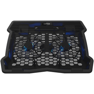 CANYON NS03, Cooling stand dual-fan with 2x2.0 USB hub, support up to 10”-15.6” laptop, ABS plastic and iron, Fans dimension:125*125*15mm(2pcs), DC 5V, fan speed: 800- 1000RPM, size: 340*265*30mm, 435g