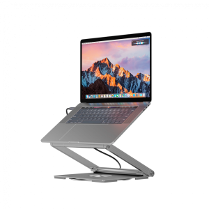 Canyon Laptop stands with hub, TYPE C F to HDMI2.0+2USB3.0+USBC3.0+RJ45+PD, TYEP C TO C cable 1m white with Emarker: HUSB332A, Material: Aluminum case+ABS+PS, Size: 245x240x27.2+/-0.3mm, Weight:1304g