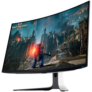 Dell Alienware AW3225QF Gaming Monitor, 32"(31.6") QD OLED UHD 3840x2160 240Hz AR, 1000 cd/m2 (HDR peak), 1m:1, 0.03ms, 178/178, 1xDP 1.4, 2xHDMI 2.1, 1xUSB Type-B up , 2xUSB Type-A down, 1xUSB Type-C down, NVIDIA G-SYNC, Height, Tilt, Swivel, Pivot