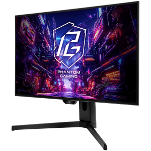 Asrock Gaming Monitor, 27" QHD(2560x1440) OLED, 240 Hz, 129% sRGB, 1,500,000:1, 16:9, 178/178, 0.03 ms, 275 nits, AMD FreeSync™, Height, Swivel, Tilt, 2x 3W Speakers, 2x HDMI 2.0, 2x DP 1.4, 3x USB 3.2, 1x USB-C 1x Audio (3.5mm), 3Y