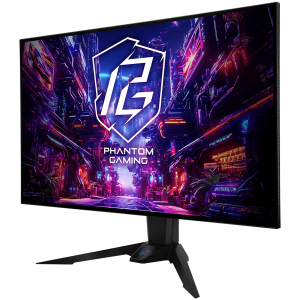Asrock Gaming Monitor, 31.5" 4K (3840x 2160) OLED, AG, 240/480 Hz, 132% sRGB, 16:9, 1,500,000:1, 178/178, 0.03 ms, High, Swivel and Tilt adjustment, 2x 5W Speakers, 2x HDMI 2.0, 2x DP 1.2, 4x USB 3.2, 1x USB-C, 1x Audio (3.5mm), Wi-Fi antenna, 3Y
