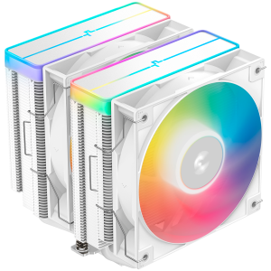 DeepCool AG620 WH ARGB V2, CPU Air Cooler, 2x120mm ARGB PWM Fan, Core Touch Technology 2.0, 6 Heatpipes, White, LGA1851/1700/1200/115x, AMD AM5/AM4, 129x136x161 mm(LxWxH), 2Y, R-AG620-WHAMMN-GJD