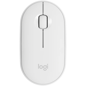 LOGITECH M350S Pebble 2 Bluetooth Mouse - TONAL WHITE - DONGLELESS