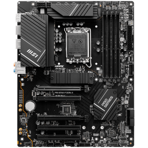 MSI Main Board Desktop PRO B760-P DDR4 II (LGA 1700, 4xDDR4,max 5333 OC, 5xPCI-E X16, 4xSATA6g, 2xM.2, RAID, 6xUSB3.2 Gen1, 4xUSB2.0, DP, HDMI, 7.1 Audio, 2.5 LAN) ATX