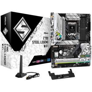 ASROCK MB Desktop Z790 Steel Legend (S1700, 4x DDR5, 1x PCIe 5.0 x16, 1x PCIe 4.0 x16, 1x PCIe 3.0 x1, 4x Hyper M.2, 1x Blazing M.2, 8x SATA3, 2x USB-C, 16x USB 3.2 , 5x USB 2.0, 1x RJ-45 2.5GB Lan, 802.11ax Wi-Fi 6E Module, 1x HDMI, 1x DP, ATX