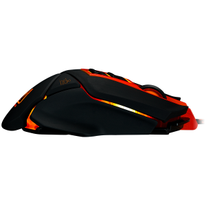 CANYON Optical gaming mouse, adjustable DPI setting 800/1000/1200/1600/2400/3200/4800/6400, LED backlight, movable weight slot and retractable top cover for comfortable usage