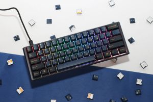 Ducky Professional Gaming Mechanical Keyboard One 3 Pro Mini Nazca Line - 8K, Cherry MX2A RGB Brown [Tactile]