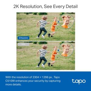 Outdoor Security WiFI camera TP-Link Tapo C510W - 2K Pan/Tilt