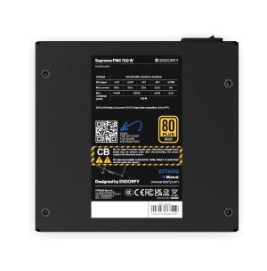 Power Supply Endorfy Supremo FM6 750W 80+ Gold, PCIe 5.1 - Fully Modular