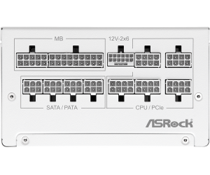Power Supply ASRock Steel Legend White 1000W 80+ Gold