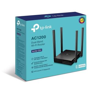 Безжичен рутер TP-Link Archer C54 AC1200, 2.4/5 GHz, 300 - 867 Mbps, 10/100/