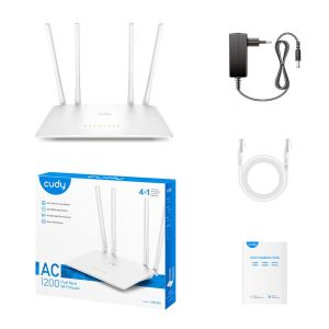 Wireless Router Cudy WR1200, V2.0, Dual band, 4 antennas