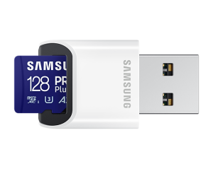 Memory card Samsung PRO Plus microSD Card (2023), 128GB, Adapter, USB reader