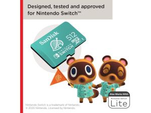 SanDisk 512GB microSDXC UHS-I for Nintendo Switch, Speed Up to 100MB/s