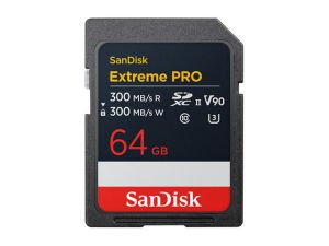 SanDisk Memory Card Extreme Pro SDXC 64GB 300MB/s & 300Mb/s Class 10 V90 UHS-II