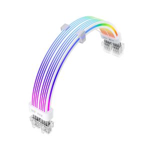 1stPlayer Extension Modding Cable PCIe 6+2PIN Addressable RGB White - NC2-8P-WH